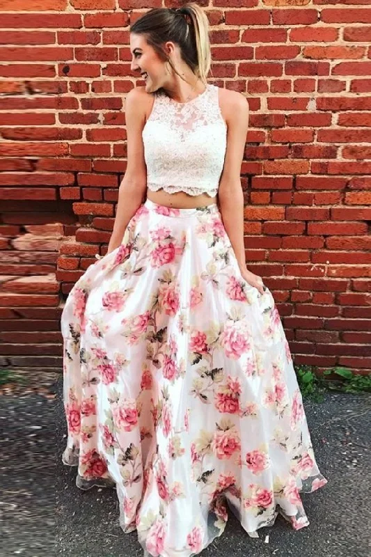 Beautiful 2 Pieces A-Line Prom Dresses For Girls PEEXYL68