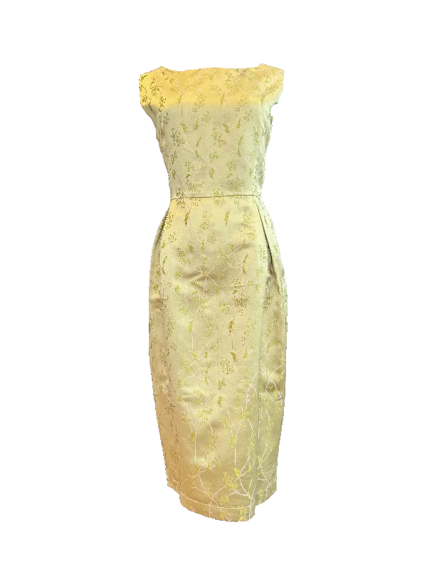 Yellow Jacquard Dress