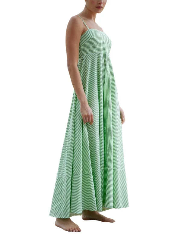The Rue Dress In Lime Stripe