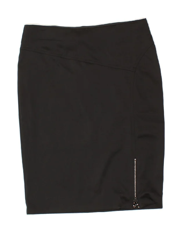 AIR WEAR Womens Pencil Skirt  US 8 Medium W30 Black Polyester wool skirt warm