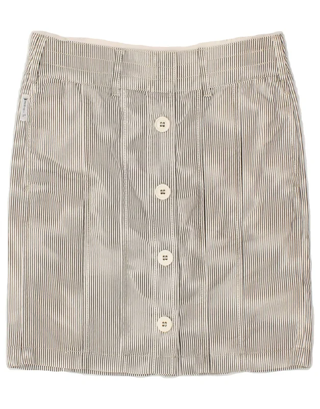 ARMANI JEANS Womens Straight Skirt EU 40 Medium W28 Grey Pinstripe Cotton cotton skirt soft ARMANI JEANS Womens Straight Skirt EU 40 Medium W28 Grey Pinstripe Cotton cotton skirt soft