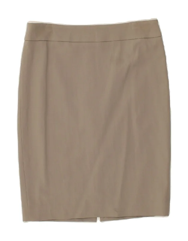 ARMANI Womens Pencil Skirt IT 42 Medium W30 Beige Wool high waist skirt