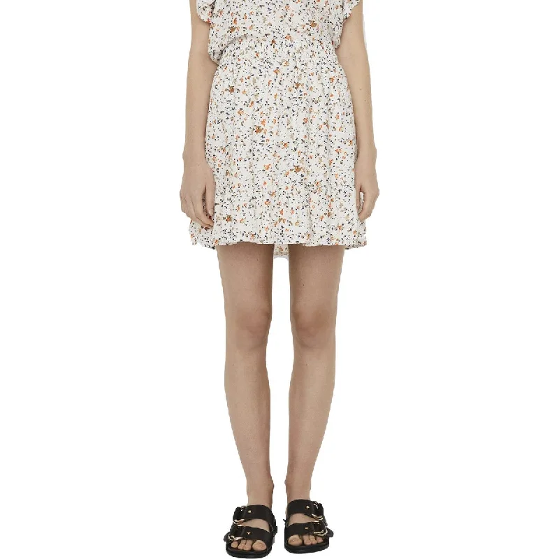 AWARE by Vero Moda Womens Ora Ruffled Printed Mini Skirt wrap skirt elegant