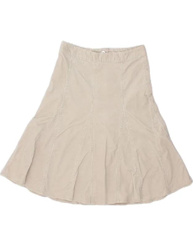 BAY Womens Corduroy Skirt UK 10 Small W26  Beige Cotton spandex blend skirt