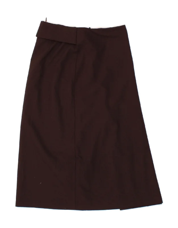 BENETTON Womens A-Line Skirt IT 38 XS W25 Brown Polyester lace skirt romantic