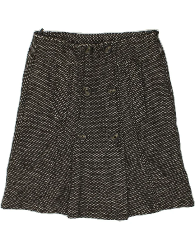 BENETTON Womens A-Line Skirt IT 44 Medium W30 Grey Spotted Wool corduroy skirt durable BENETTON Womens A-Line Skirt IT 44 Medium W30 Grey Spotted Wool corduroy skirt durable