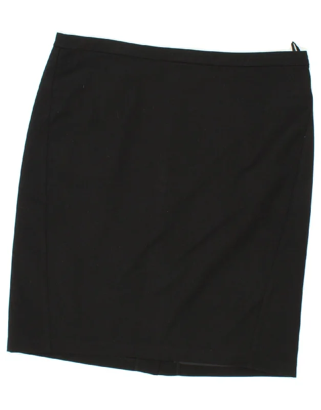 BENETTON Womens High Waist Pencil Skirt UK 16 Large W30 Black Polyester cashmere skirt soft BENETTON Womens High Waist Pencil Skirt UK 16 Large W30 Black Polyester cashmere skirt soft