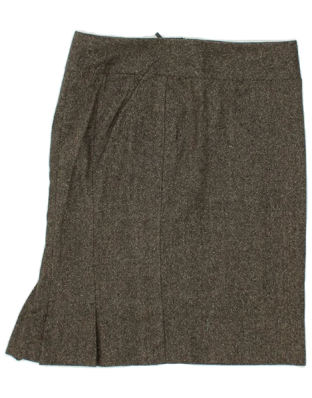 BENETTON Womens High Waist Straight Skirt IT 46 Large W32 Grey lace skirt feminine