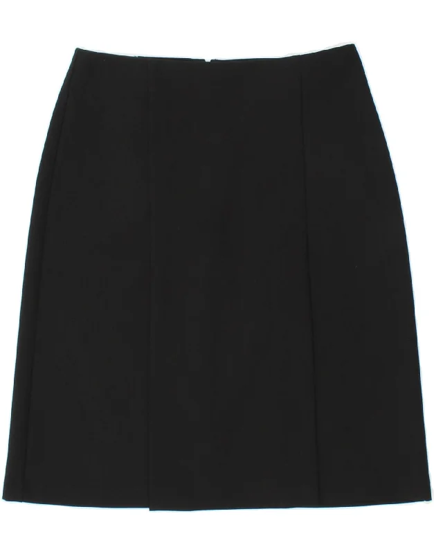 BENETTON Womens Midi Skirt W28 Medium  Black mini skirt trendy
