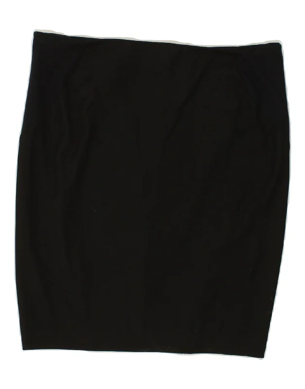 BENETTON Womens Pencil Skirt W30 Medium Black Viscose corduroy skirt cozy