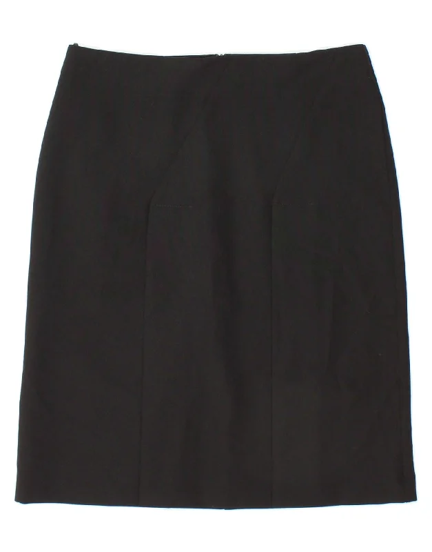 BENETTON Womens Straight Skirt IT 40 Small W28 Black Polyester seamless skirt comfort BENETTON Womens Straight Skirt IT 40 Small W28 Black Polyester seamless skirt comfort