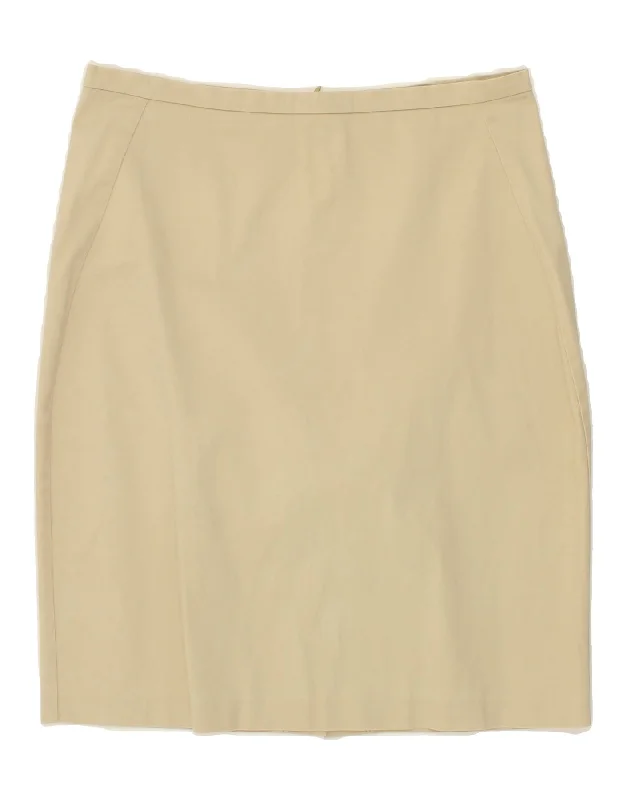 BENETTON Womens Straight Skirt W30 Medium Beige corduroy skirt comfortable