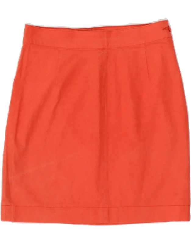 BEST COMPANY Womens Pencil Skirt W30 Medium Orange Cotton chiffon skirt airy
