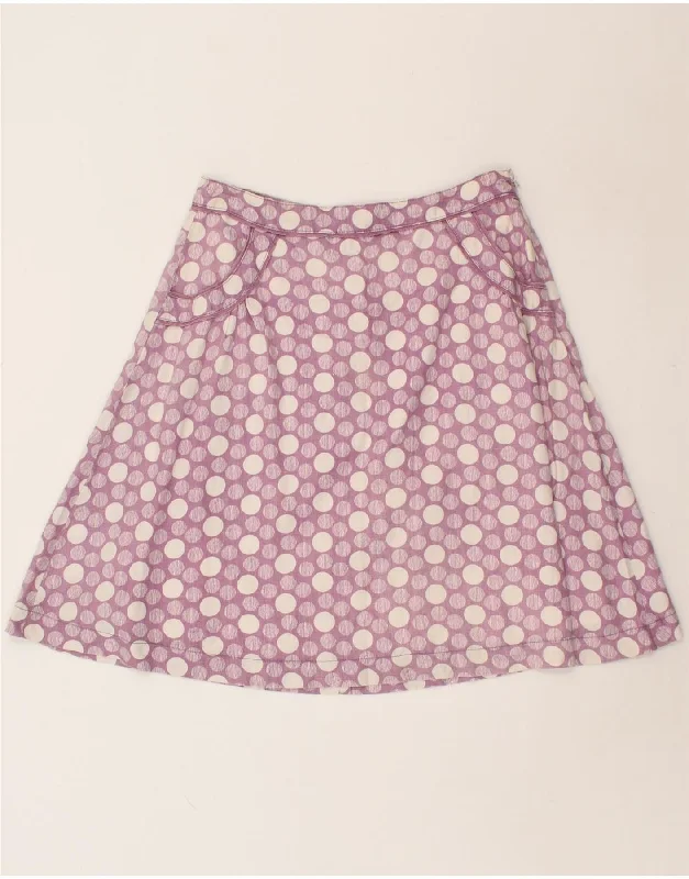 BODEN Womens High Waist A-Line Skirt US 10 Large W30 Purple Polka Dot midi skirt versatile BODEN Womens High Waist A-Line Skirt US 10 Large W30 Purple Polka Dot midi skirt versatile