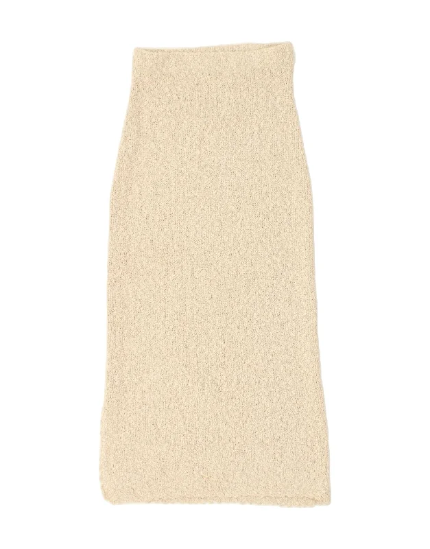 CARRAIG DONN Womens Maxi Skirt Medium W28 Beige silk skirt sleek