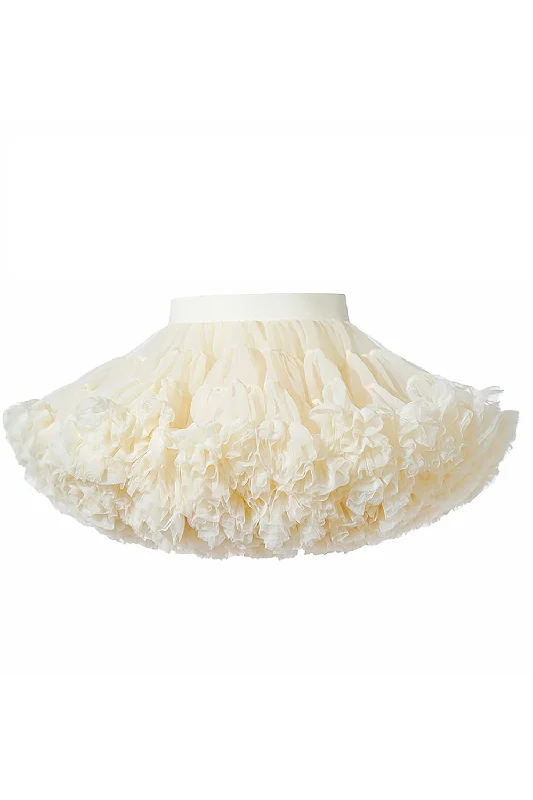 Champagne Ruffled Girl Tutu Skirt lace skirt romantic