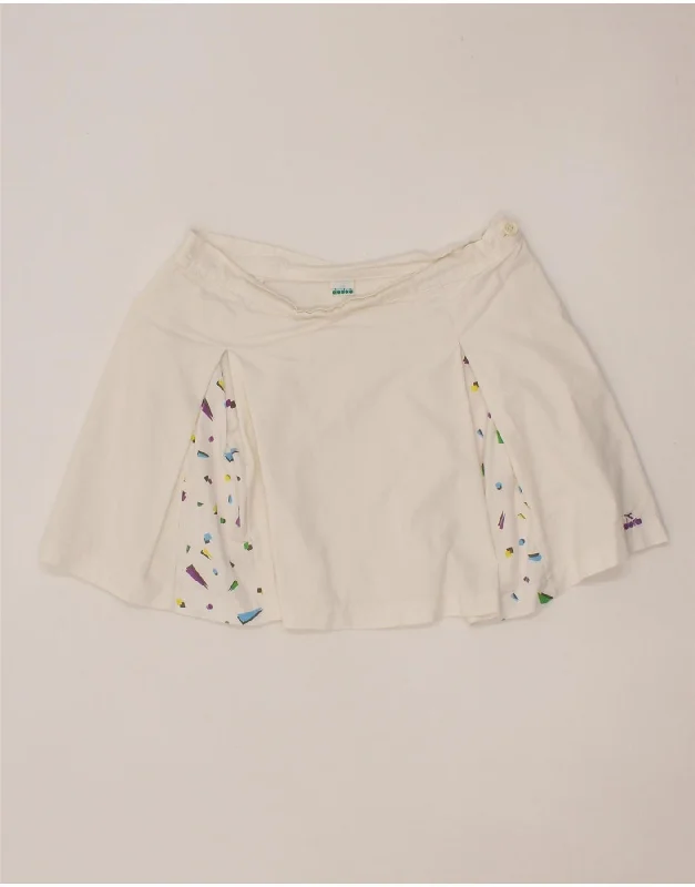 DIADORA Womens Mini Skirt IT 40 Small W28  White midi skirt versatile