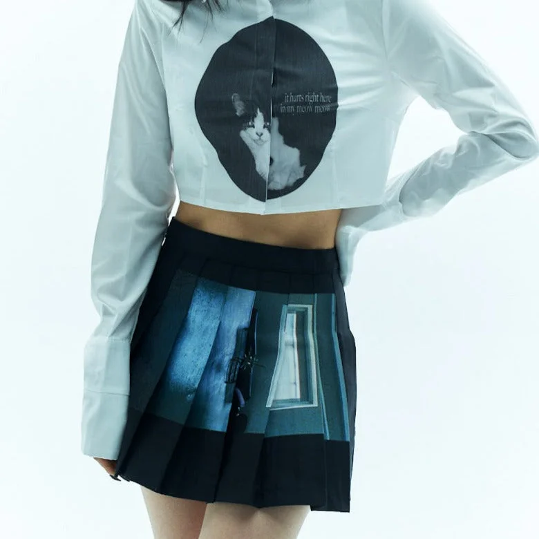 Dydo Cosmic Indigo Skirt ruffled skirt detail