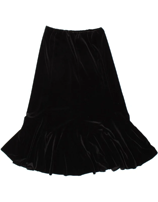 EASTEX Womens Trumpet Skirt UK 10 Small W26  Black Polyester corduroy skirt cozy