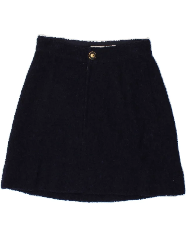 ENRICO COVERI Womens A-Line Skirt W26 Medium Navy Blue corduroy skirt cozy
