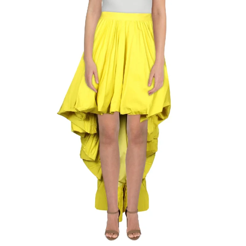 Flor et.al Lucy Women's Pleated High Low Maxi Bubble Skirt cashmere skirt rich