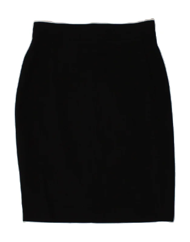 GAI MATTIOLO Womens Pencil Skirt IT 44 Medium W28 Black Acetate cotton skirt soft