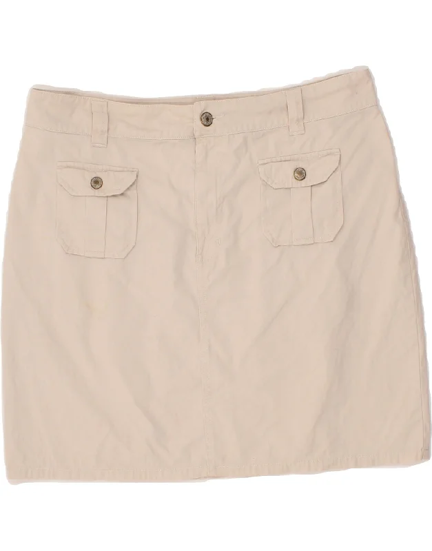 GAP Womens Mini Skirt US 12 Large W34  Beige Cotton denim skirt durable