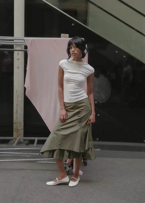 Geel Prima Skirt Olive casual skirt length