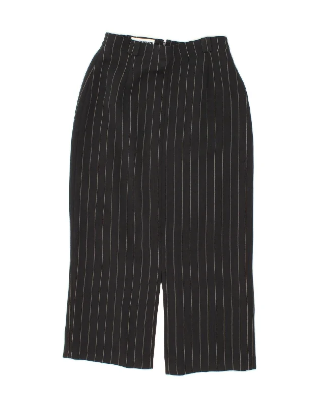 GERRY WEBER Womens Midi Skirt EU 38 Medium W28 L34 Black Pinstripe Wool chiffon skirt lightweight GERRY WEBER Womens Midi Skirt EU 38 Medium W28 L34 Black Pinstripe Wool chiffon skirt lightweight