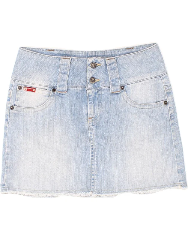 GUESS Womens Denim Skirt Small W28 Blue Cotton spandex blend skirt