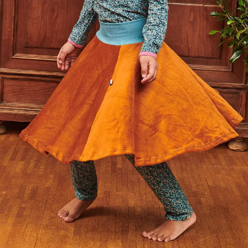 Skirt "Nicki Caramell" - 100% organic cotton high waist skirt