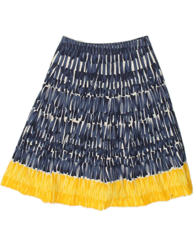INTREND Womens Abstract Pattern A-Line Skirt UK 6 XS W26 Navy Blue Cotton linen skirt natural INTREND Womens Abstract Pattern A-Line Skirt UK 6 XS W26 Navy Blue Cotton linen skirt natural