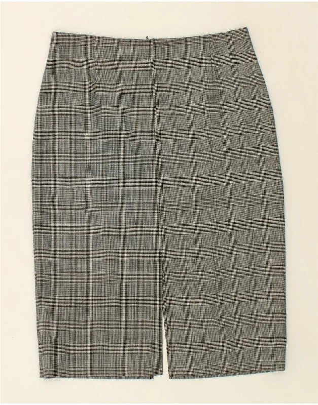 JAEGER Womens Pencil Skirt UK 12 Medium W30  Grey Houndstooth Wool corduroy skirt durable