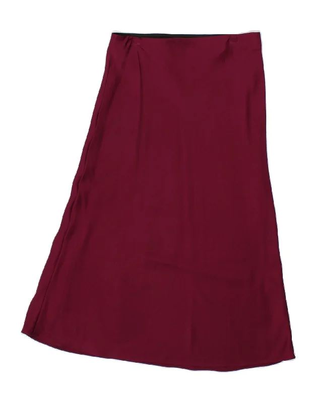 JIGSAW Womens A-Line Skirt UK 8 Small W26 Pink Viscose ruffled skirt detail