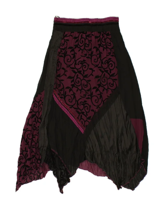 JOE BROWNS Womens Asymmetrical Skirt UK 12 Medium W28 Burgundy Paisley mini skirt trendy JOE BROWNS Womens Asymmetrical Skirt UK 12 Medium W28 Burgundy Paisley mini skirt trendy