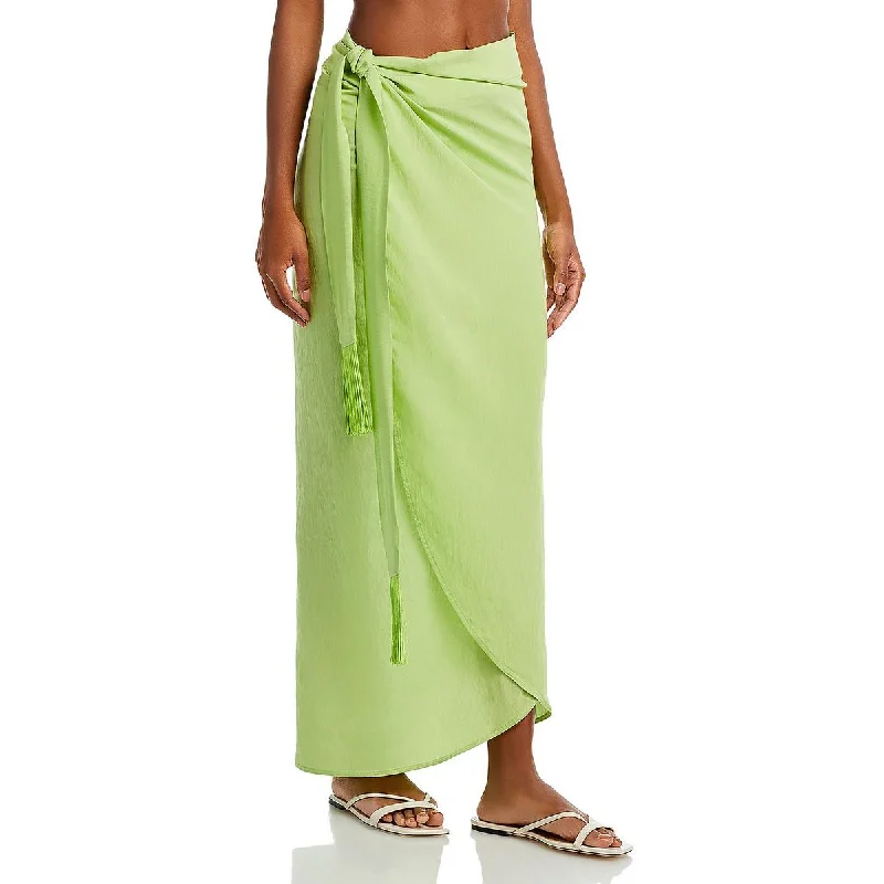 Jonathan Simkhai Womens Tie Waist Skirt Cover-Up chiffon skirt lightweight