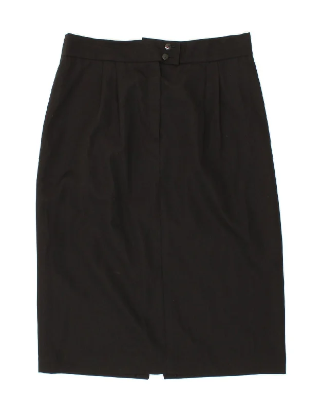 LUISA SPAGNOLI Womens High Waist Pencil Skirt IT 50 XL W34  Black wool skirt warm