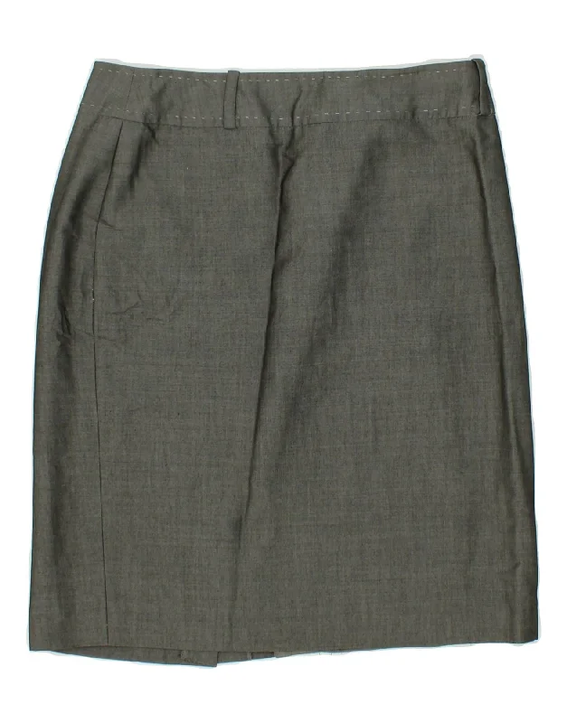 LUISA SPAGNOLI Womens Pencil Skirt IT 46 Large W32 Grey Virgin Wool wool skirt thick LUISA SPAGNOLI Womens Pencil Skirt IT 46 Large W32 Grey Virgin Wool wool skirt thick