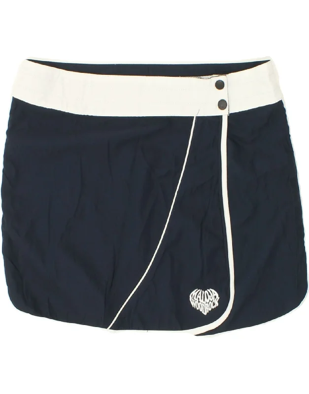 MALOJA Womens Wrap Skirt Medium W30  Navy Blue Polyester corduroy skirt textured