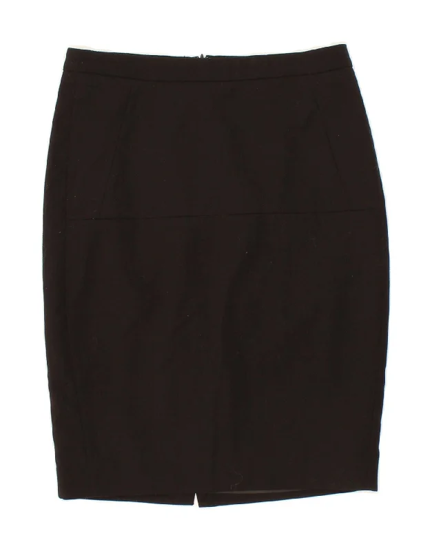 MANGO Womens Pencil Skirt EU 36 Small W28 Black Polyester lace skirt intricate