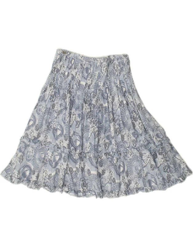 MARLBORO CLASSICS Womens Pleated A-Line Skirt EU 42 Large W28  Blue Cotton cotton skirt soft