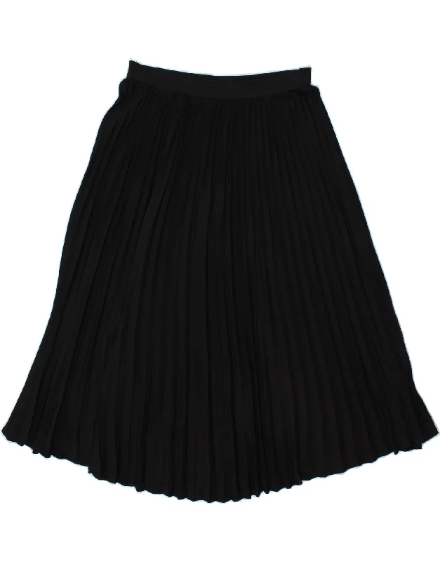 MONSOON Womens Pleated Skirt Medium W30  Black velvet skirt luxury