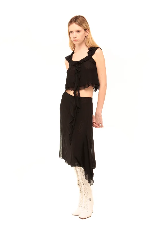Nii Hai Mesh Skirt velvet skirt plush