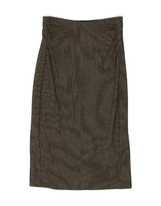 PATRIZIA PEPE Womens Midi Skirt IT 42 Medium W28 Black Chevron Viscose chiffon skirt floaty PATRIZIA PEPE Womens Midi Skirt IT 42 Medium W28 Black Chevron Viscose chiffon skirt floaty
