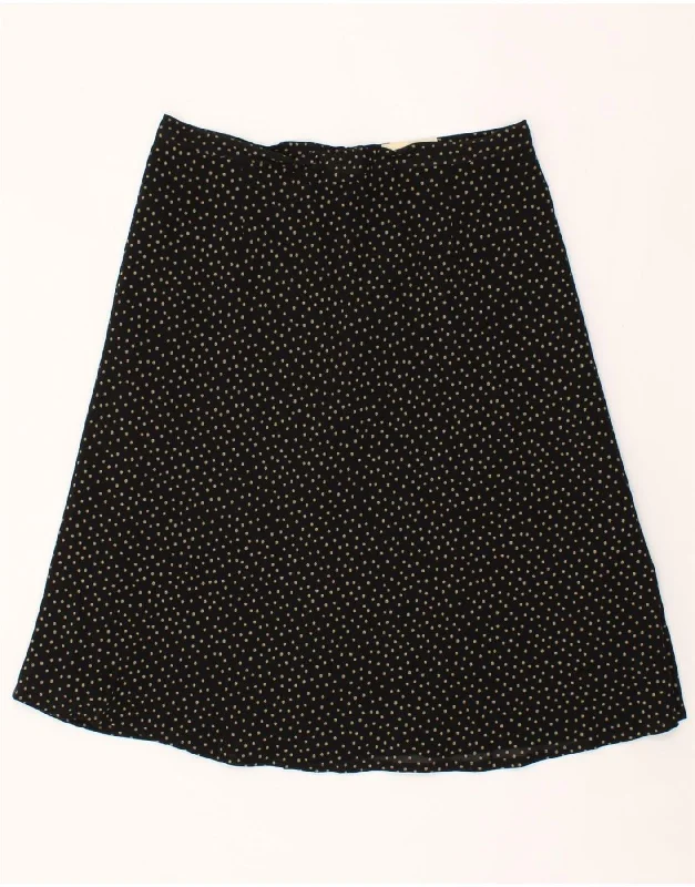 PENNY PULL Womens A-Line Skirt UK 16 Large W30 Black Spotted Viscose corduroy skirt cozy PENNY PULL Womens A-Line Skirt UK 16 Large W30 Black Spotted Viscose corduroy skirt cozy