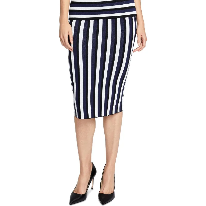 Rachel Rachel Roy Womens Striped Pull On Pencil Skirt leather skirt modern