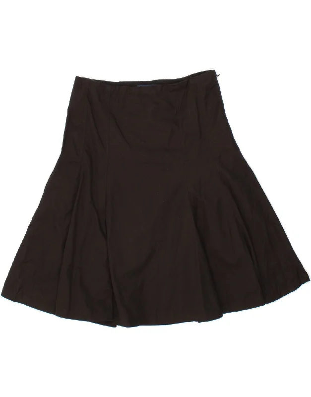 RALPH LAUREN Womens A-Line Skirt US 8 Medium W27 Black Cotton velvet skirt luxurious