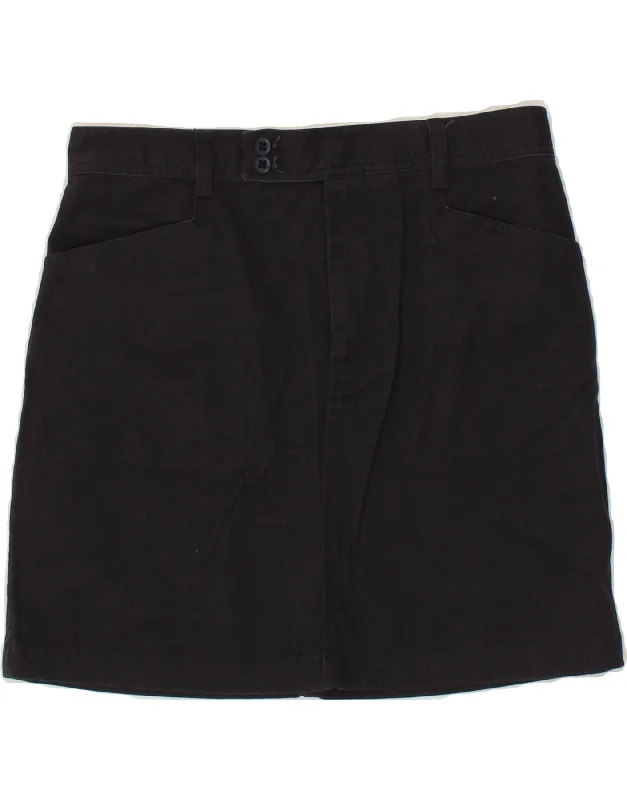 RALPH LAUREN Womens Mini Skirt US 6 Medium W28 Navy Blue Cotton low waist skirt