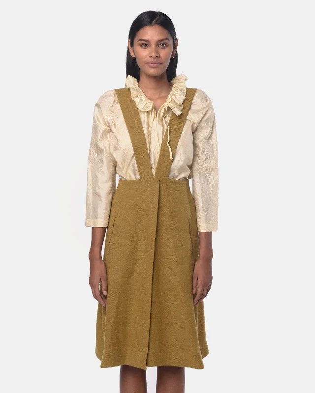 Renee Suspender Skirt in Ochre lace skirt romantic
