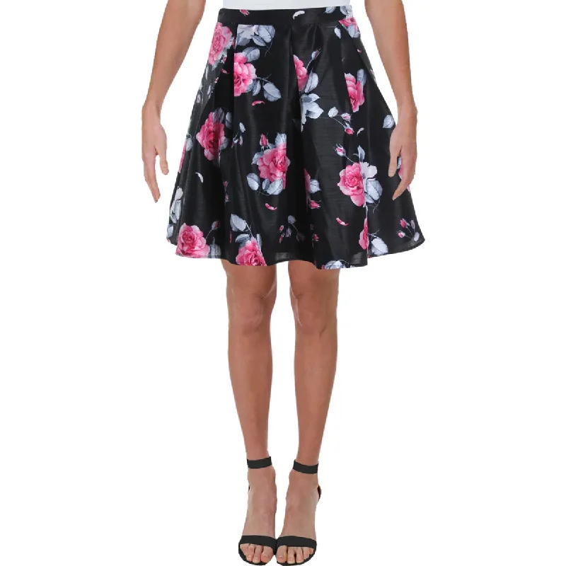 Sequin Hearts Womens Juniors Floral Mini A-Line Skirt midi skirt versatile